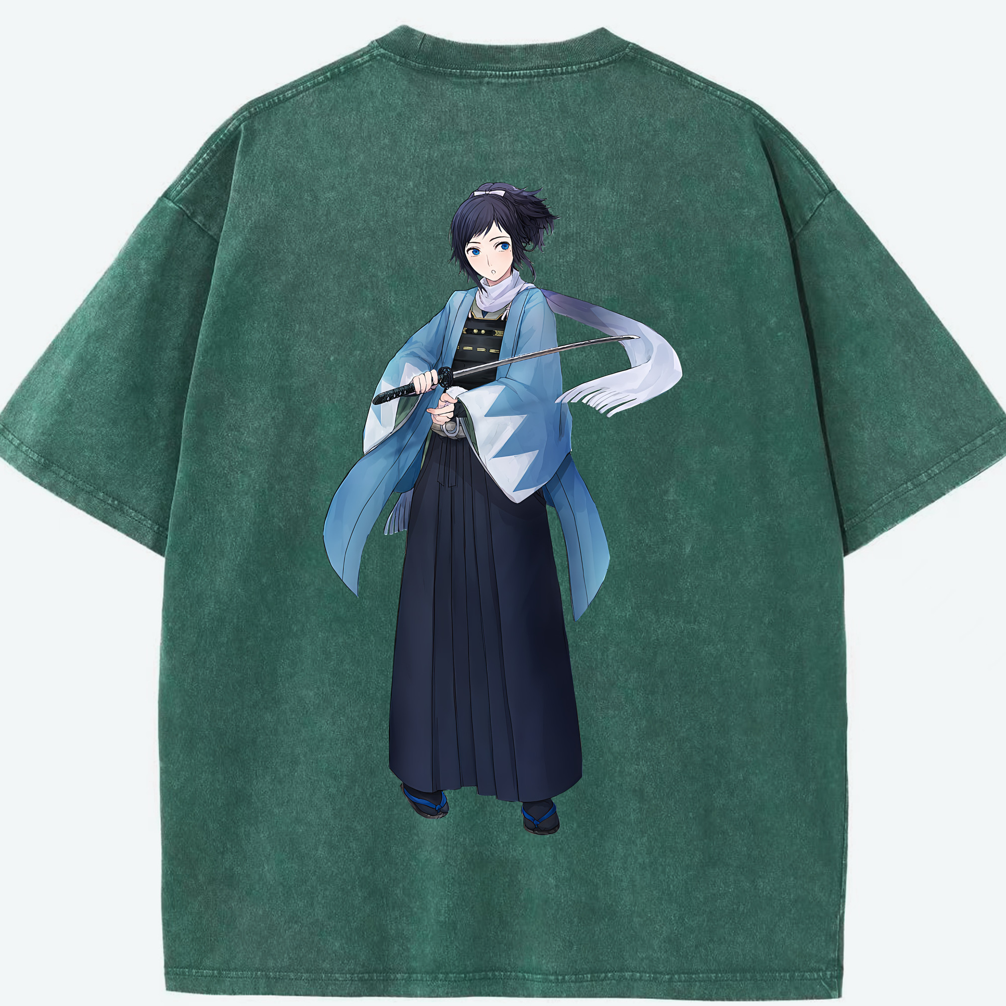（画像用） 刀剣乱舞 Touken Ranbu 綿100% ヴィンテージ風 半袖Tシャツ（背面プリント）